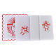 Altar linen set with red embroideries Agnus Dei, cotton s2