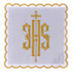 Servizio da altare cotone simbolo JHS ricamato oro s1