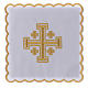 Conjunto alfaia litúrgica algodão cruz de Jerusalém s1