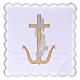 Conjunto alfaia litúrgica algodão peixe âncora cruz s1