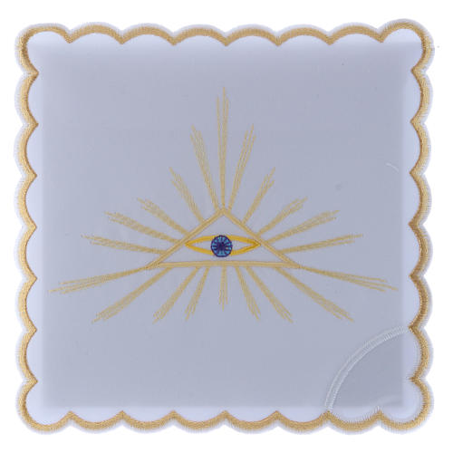 Altar linen golden rays and Eye of God, cotton 1