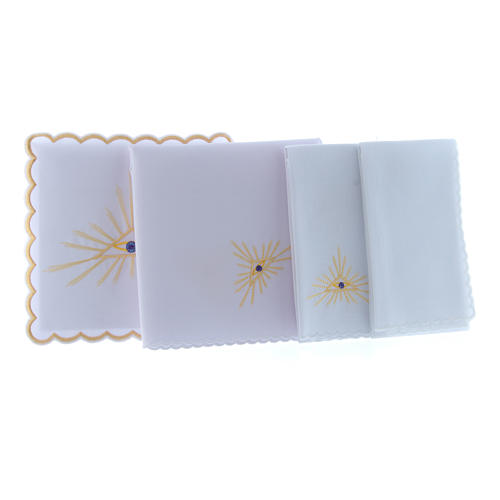 Altar linen golden rays and Eye of God, cotton 2
