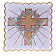 Altar linen cross spear & crown of thorns, cotton s1