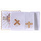 Conjunto alfaia litúrgica algodão cruz lança coroa de espinhas s3