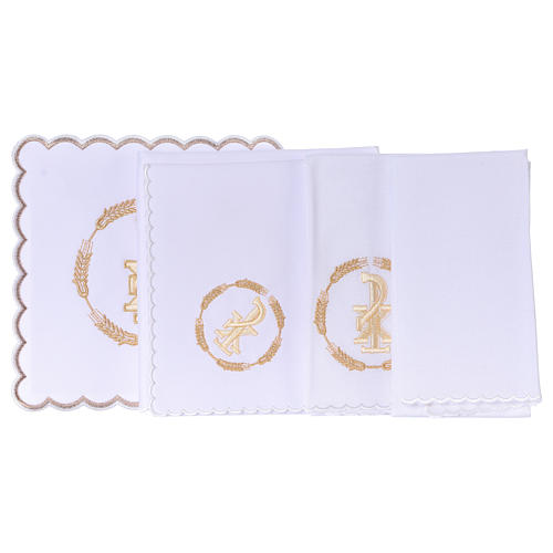 Altar linen wheat circle and PAX symbol, cotton 3