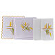Altar linen yellow spikes and green stem, cotton s2