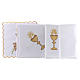 Altar linen grapes golden borders chalice host and JHS, cotton s2