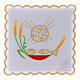 Linge autel coton pain poisson épis symbole IHS s1