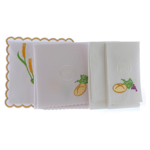 Kelchwäsche aus Baumwolle Weizenähren und Brot 2