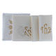 Altar cloth set with golden embroideries, geometrical figures & JHS symbol s2