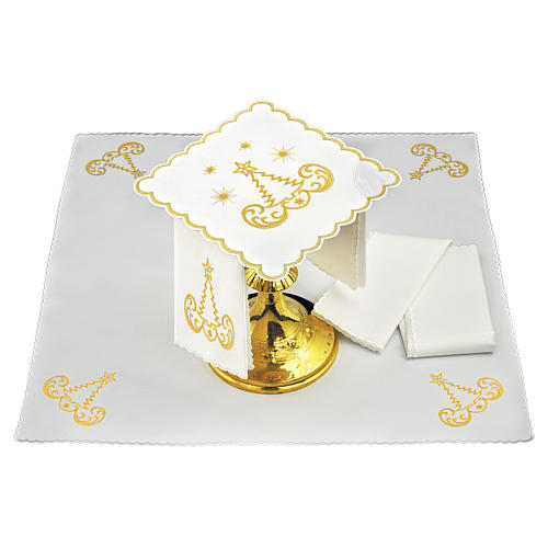 Church linen set with Christmas Tree and stars 1