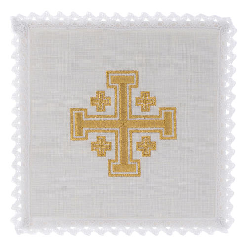 Altar linen Jerusalem Cross 1