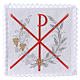 Servicio de altar hilo símbolo PAX bordado rojo s1