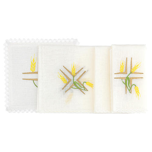 Altar linen yellow spikes and green stem 2