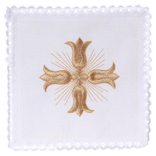 Altar linen golden cross baroque style with rays 1