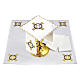 Set linge autel coton croix dorée couronne d'épines s2