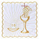 Altar linen hosts chalice grapes brown cross, cotton s1