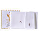 Altar linen white grapes leaves and golden chalices, cotton s3