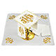Conjunto altar algodão IHS bordado decoro ouro s1