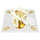 Altar cloth set gold JHS symbol with crown, cotton s1