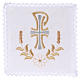 Altar linen daisy flower letter P with cross s1