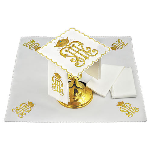 Altar set candle rays Alpha & Omega, cotton 2