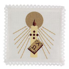 Bielizna kielichowa i welony: Bielizna kielichowa len świeca promienie Alfa i Omega