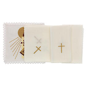 Bielizna kielichowa i welony: Bielizna kielichowa len świeca promienie Alfa i Omega