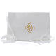 White amice in pure cotton with gold cross embroidery s1