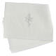 White amice in pure linen with white cross and JHS embroidery s3