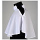 White amice in cotton blend with zip on shoulder s4