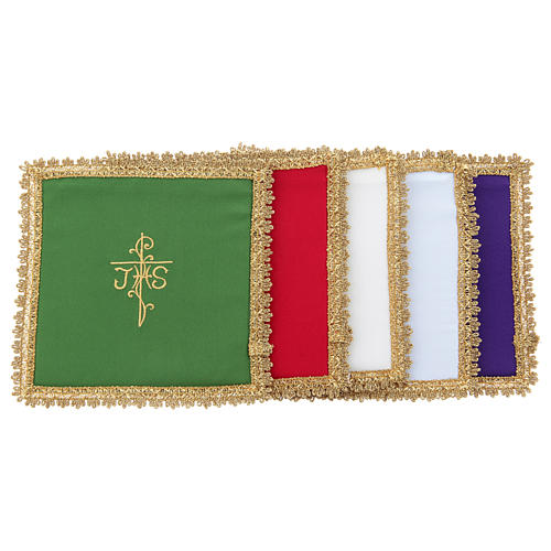 Chalice veil in Vatican fabric, polyester with removable card 1
