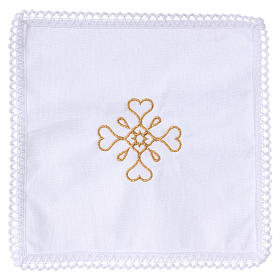 Liturgical set with cross symbol in pure cotton