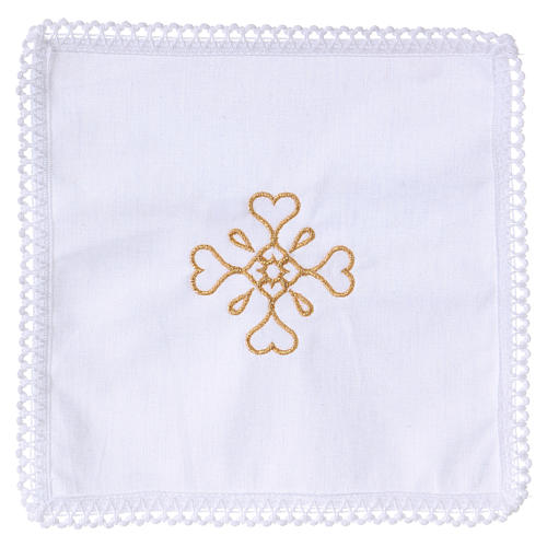 Liturgical set with cross symbol in pure cotton 1