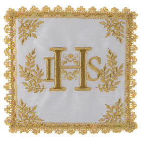 Altar linen set 100% linen golden IHS