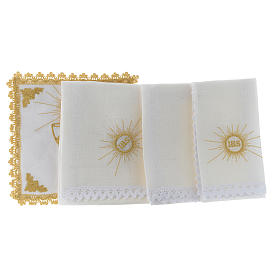 Altar cloth set 100% linen bread and chalice