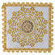 Conjunto de alfaias com decoro dourado de estilo gótico linho s1