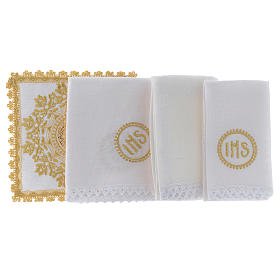 Altar linen set golden gothic design 100% linen