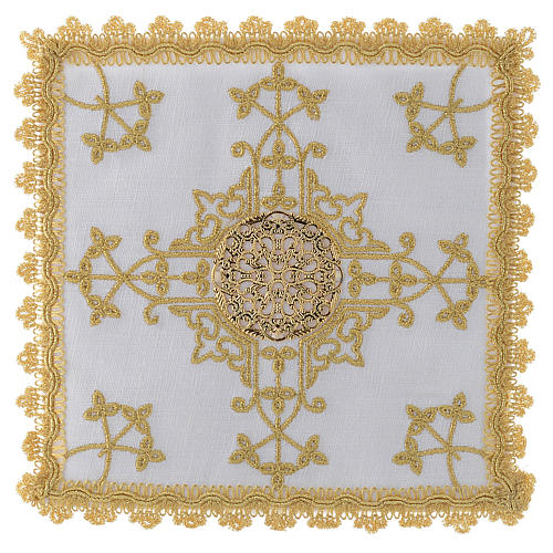 Kelchwäsche goldenen Kreuz Leinen 1
