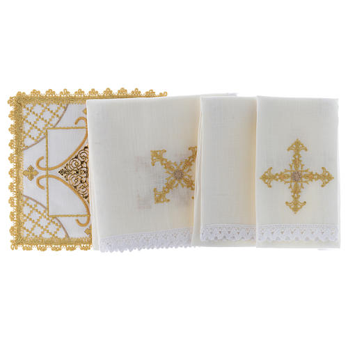 Mass linen set with golden designs 100% linen 2
