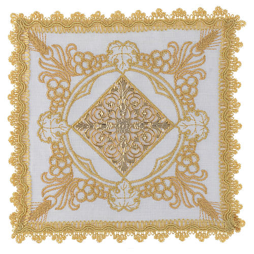 Altar linen set with golden designs 100% linen 1