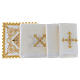Altar linen set with golden designs 100% linen s2