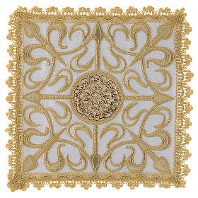 Altar linen set with cross and golden designs 100% linen