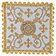 Altar linen set with embroidered golden designs 100% linen s1