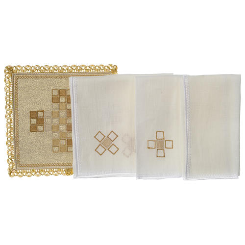 Altar linens set 100% linen squares decoration 3