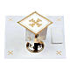 Altar linens set 100% linen golden Cross s2