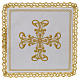 Linge d'autel 100% lin croix or s1