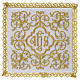 Altar linen set 100% linen IHS and flowers design s1