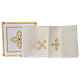 Altar linens set 100% linen Cross with stone s3