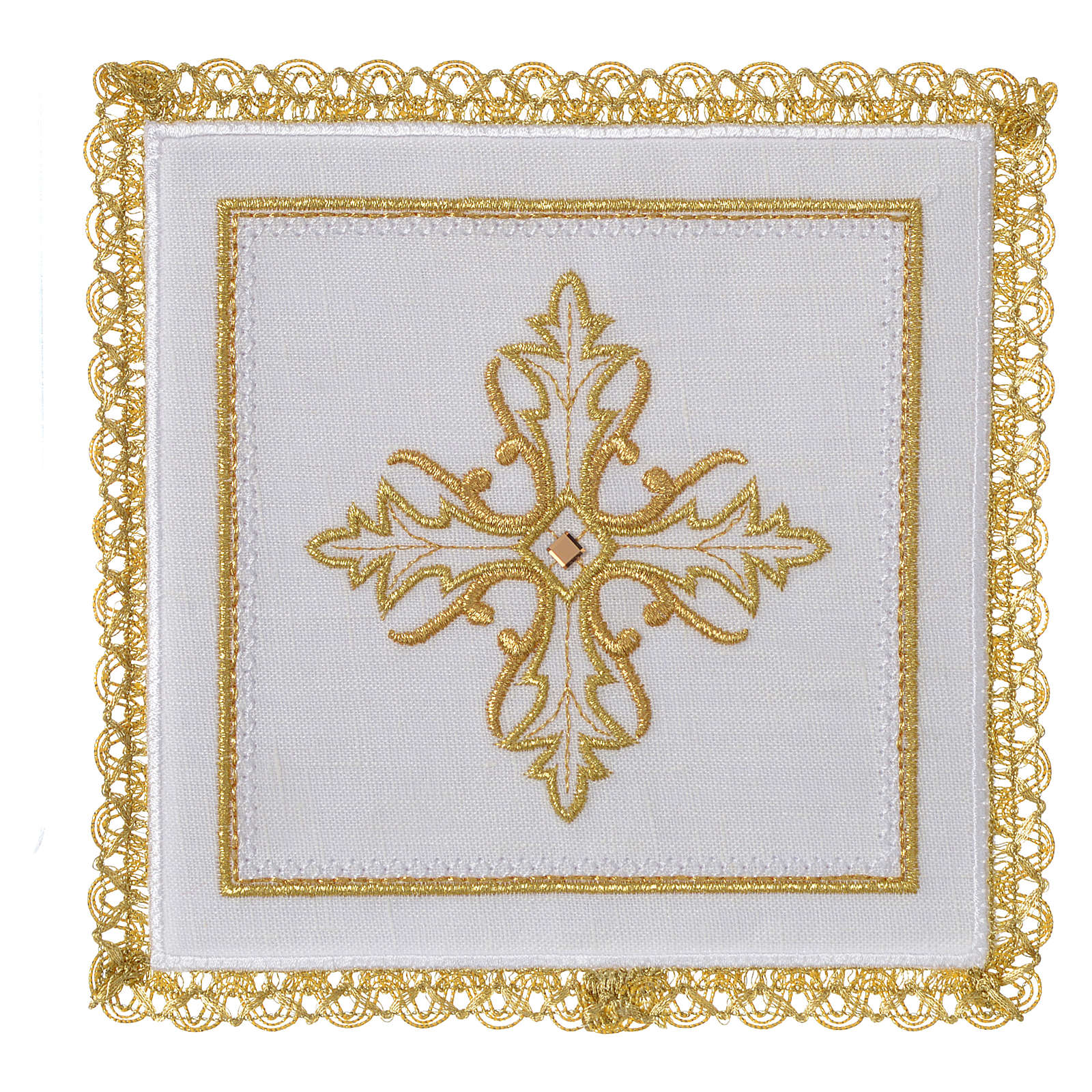 Mass linen set Cross with glass applique, 100% linen | online sales on ...